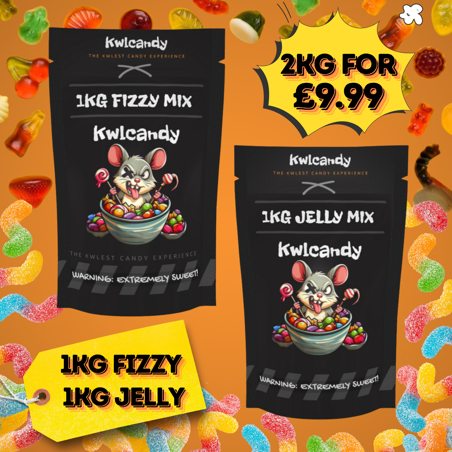 2KG for £9.99 - Jelly Mix & Fizzy Mix